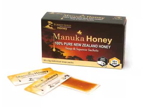 Forest Gold - New Zealand - Manuka Honey UMF 10+ Portable Pack (36 pack/Box)